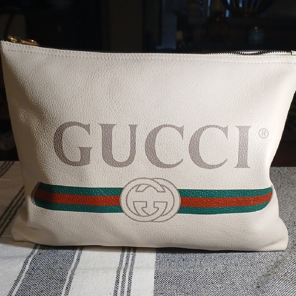 AUTHENTIC GUCCI PORTFOLIO CLUTCH HANDBAG PURSE LEATHER - Picture 1 of 16